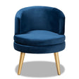 Modern European furniture - Round Velvet Accent Chair - www.oroa.com