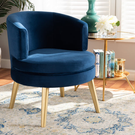 Modern European furniture - Round Velvet Accent Chair - www.oroa.com
