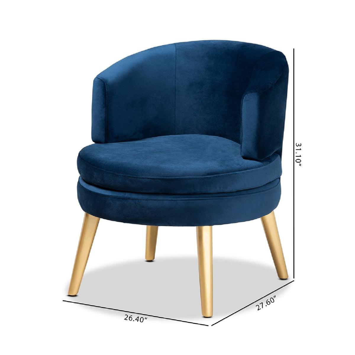 Modern European furniture - Round Velvet Accent Chair - www.oroa.com