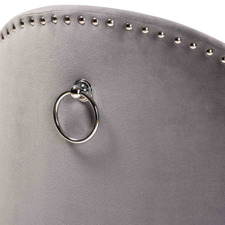 Modern European furniture - Studded Velvet Rolling Accent Chair - www.oroa.com