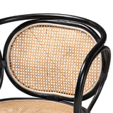 Modern European furniture - Black Framed Rattan Dining Chair - www.oroa.com