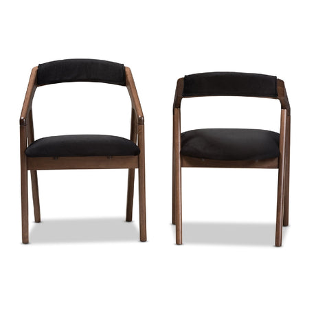 Modern European furniture - Black Velvet Dining Chairs 2 - www.oroa.com