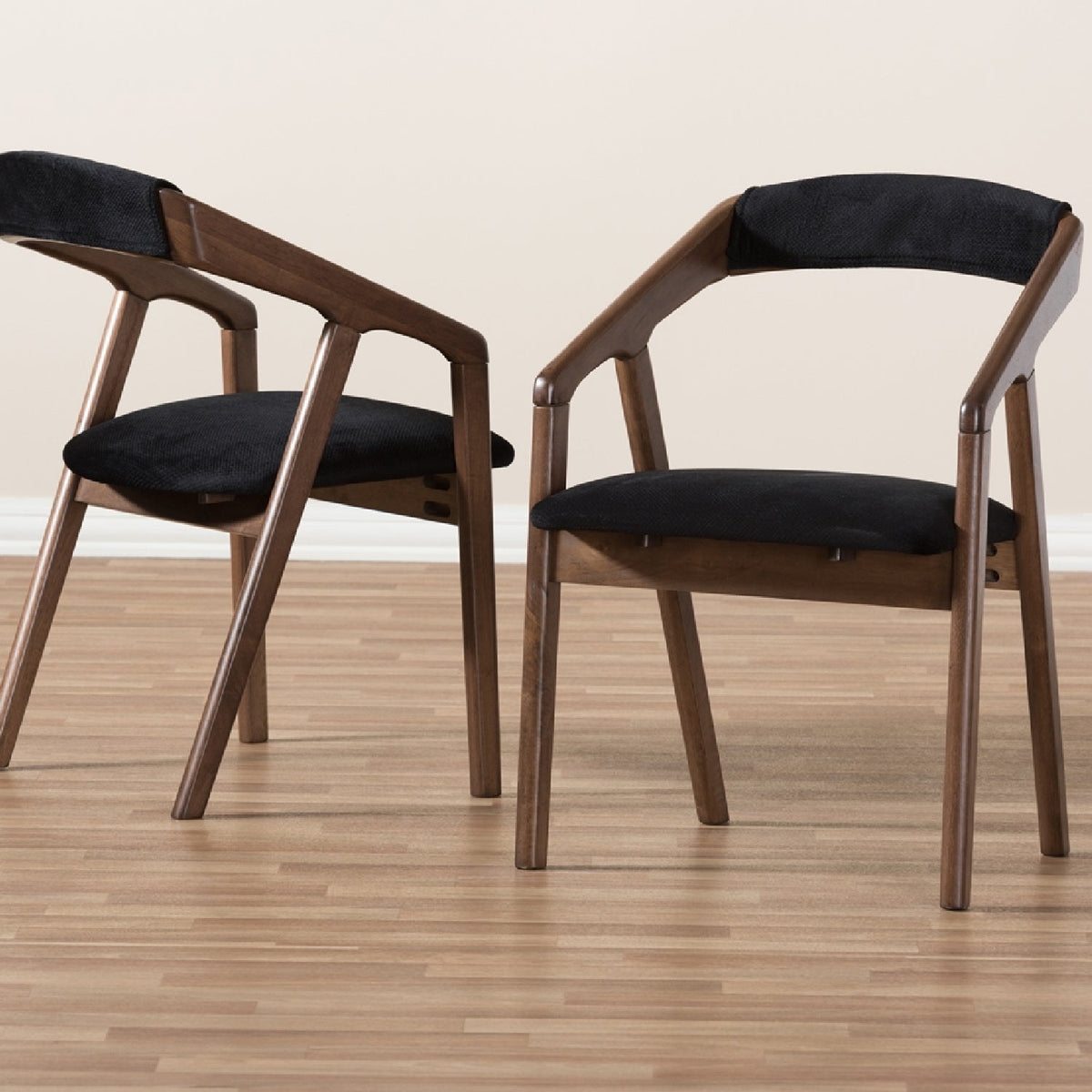 Modern European furniture - Black Velvet Dining Chairs 2 - www.oroa.com