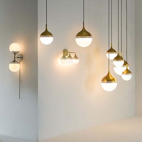 White Glass Orb Pendant Light | Jonathan Adler Rio | Oroa.com
