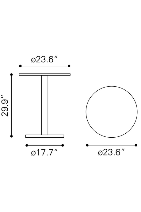 White Bistro Table | OROA Modern Alto | Oroa.com