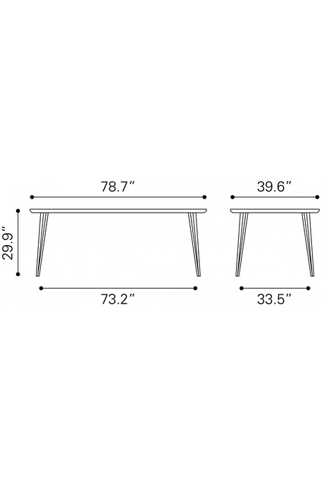 Wooden Rectangular Dining Table | OROA Modern Perpignan | Oroa.com