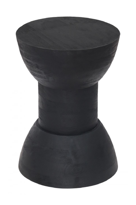 Black Wooden Hourglass Side Table | OROA Modern Wisdom
