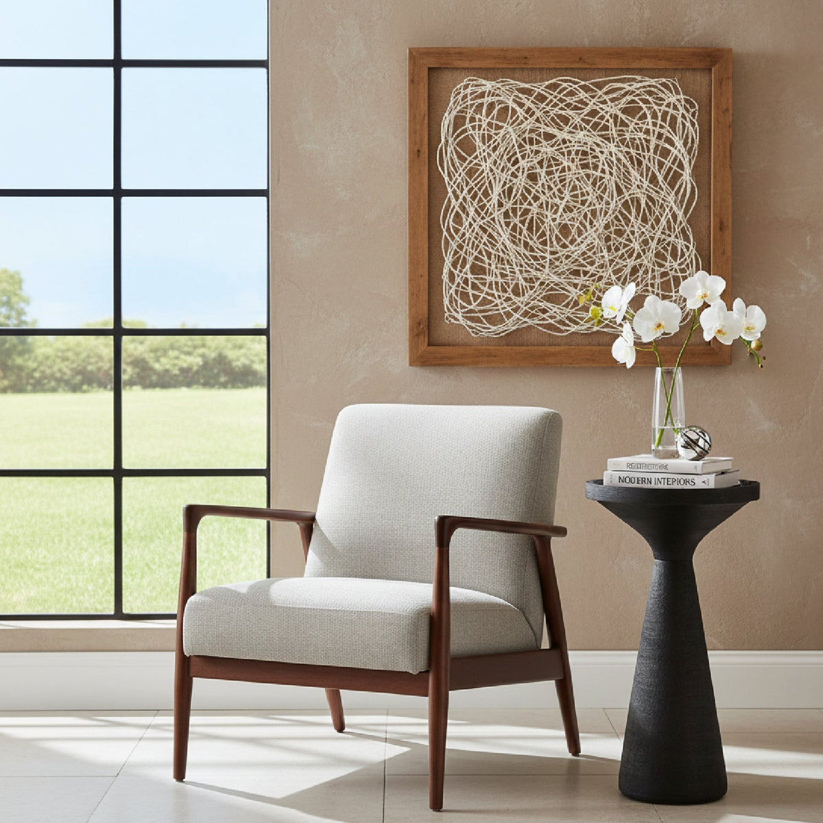 Black Minimalist Wooden Side Table | OROA Modern Omni