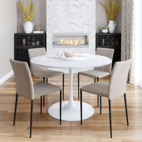 White Pedestal Dining Table | OROA Modern Phoenix | Oroa.com