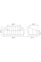 Shearling Channeled Sofa | OROA Modern Bhutan | Oroa.com