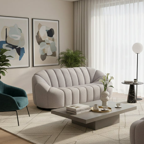 Shearling Channeled Sofa | OROA Modern Bhutan