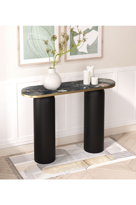 Black Marble Console Table | OROA Modern Luxor | Oroa.com