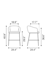 Teddy Fabric Bar Stool | OROA Modern Essen | Oroa.com