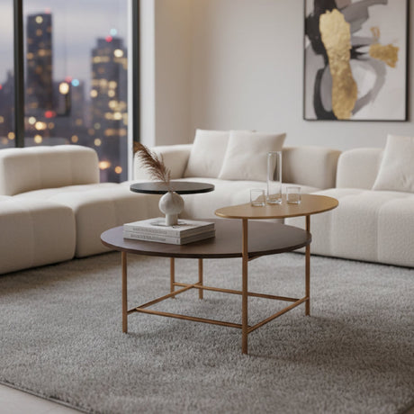 Multicolored Wooden Coffee Table | OROA Modern Viken