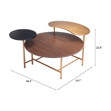 Multicolored Wooden Coffee Table | OROA Modern Viken