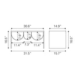 Rectangular Black Glass Coffee Table | OROA Modern Aveiro