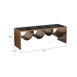 Brass-Framed Glass Coffee Table | OROA Modern Reed