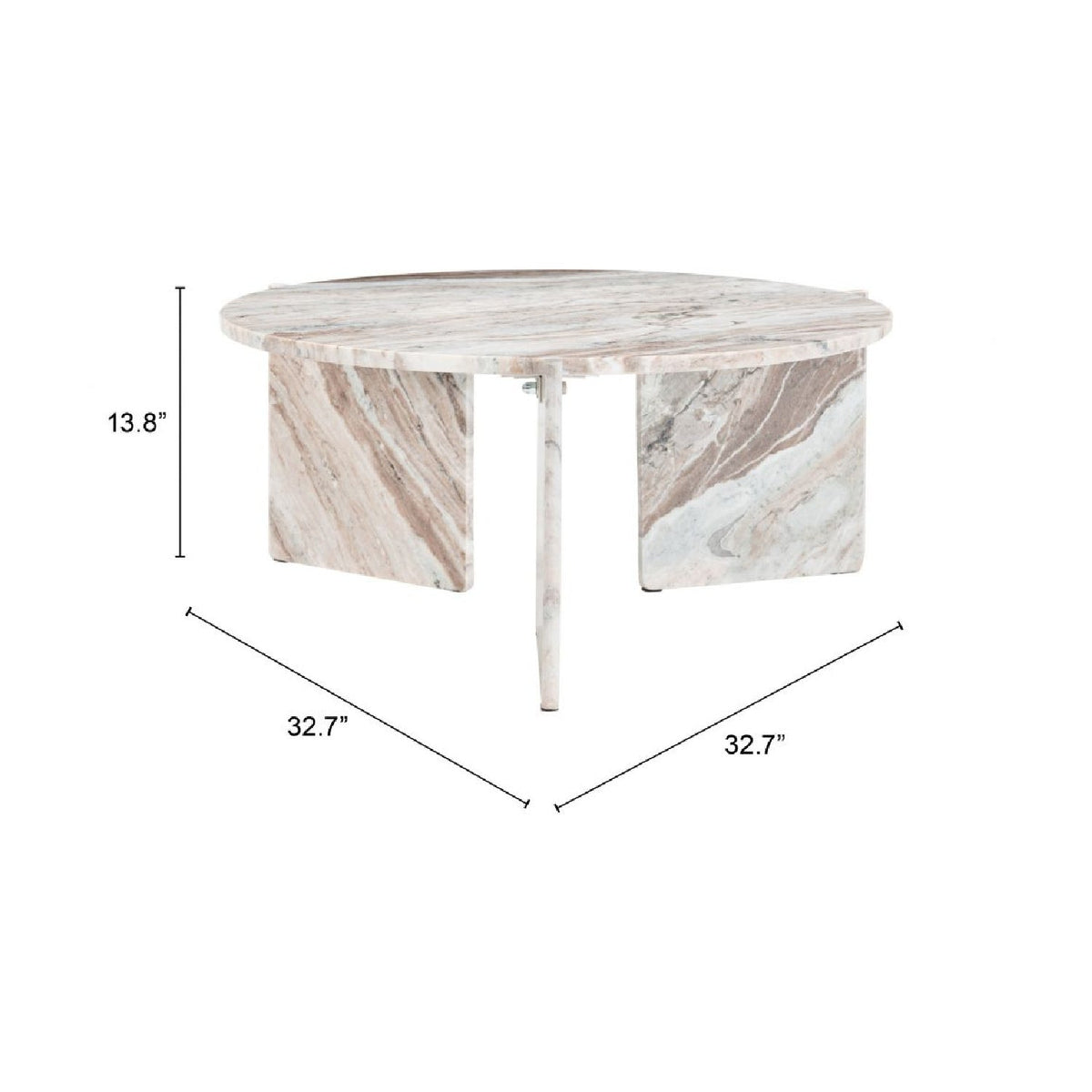 Round Marble Coffee Table | OROA Modern Lancaster