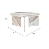 Round Marble Coffee Table | OROA Modern Lancaster