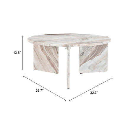 Round Marble Coffee Table | OROA Modern Lancaster