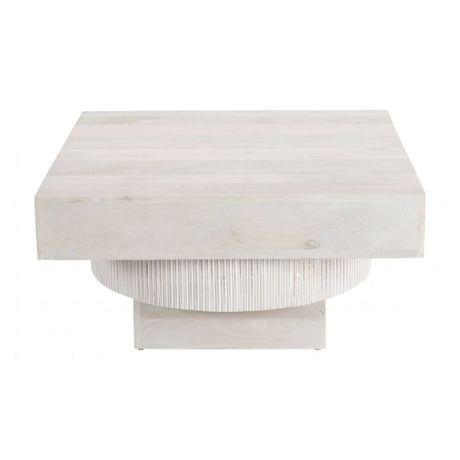 Whitewashed Mango Wood Coffee Table | OROA Modern Trani