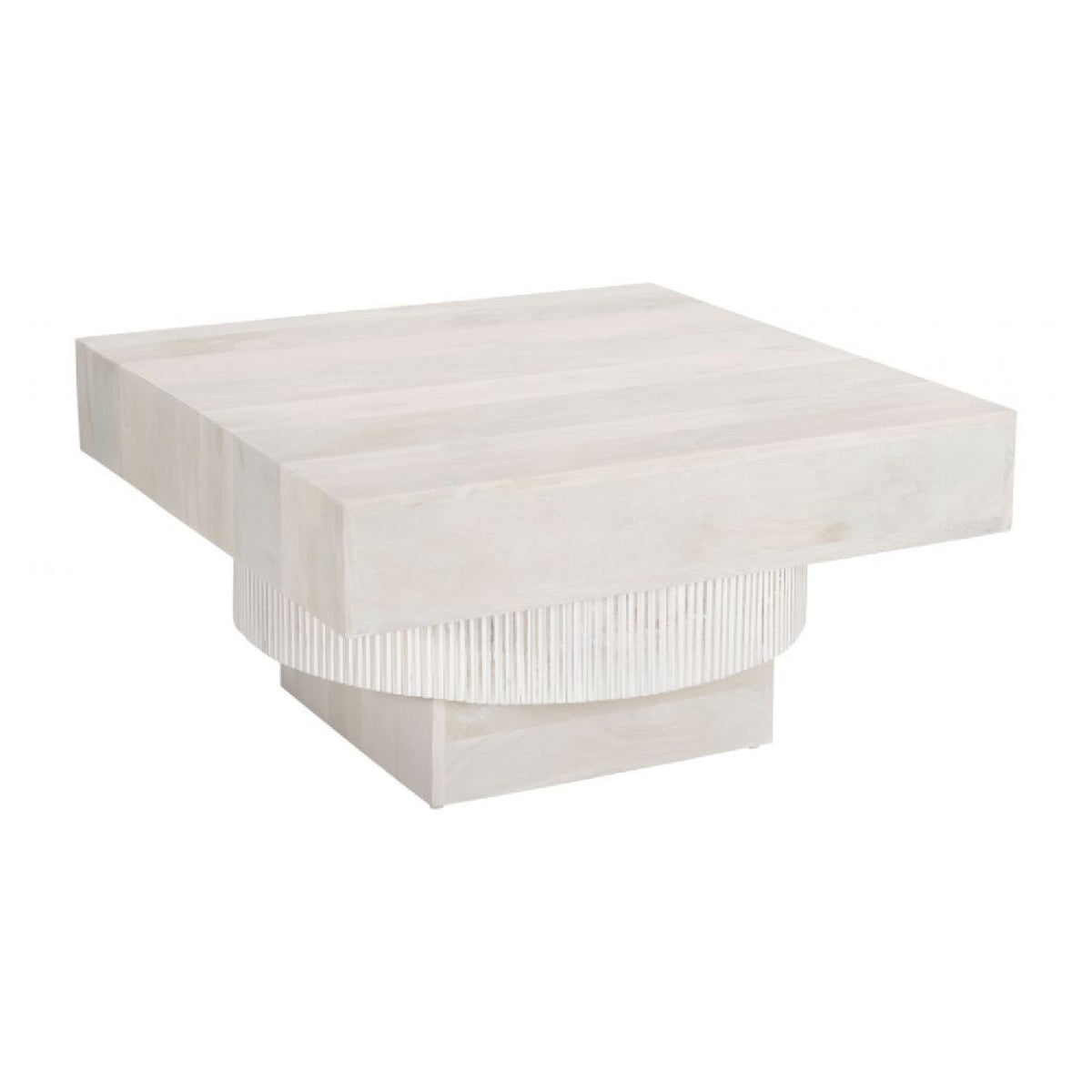 Whitewashed Mango Wood Coffee Table | OROA Modern Trani