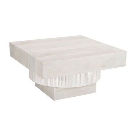 Whitewashed Mango Wood Coffee Table | OROA Modern Trani