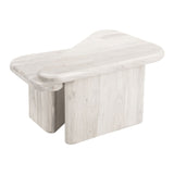 Whitewashed Acacia Coffee Table Set | OROA Modern Navidic