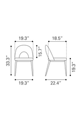 Velvet Dining Chairs (2) | OROA Modern Menlo | Oroa.com