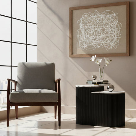 White Marble Side Table Set | OROA Modern Ormara