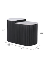 White Marble Side Table Set | OROA Modern Ormara | Oroa.com
