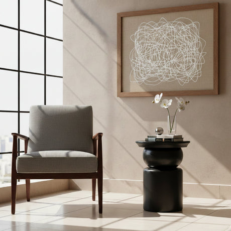 Black Wooden Modern Side Table | OROA Modern Colombo