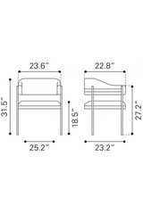 Textured Light Gray Dining Chair | OROA Modern Zadar | Oroa.com