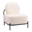 White Teddy Fabric Accent Chair | OROA Modern Arendal | Oroa.com