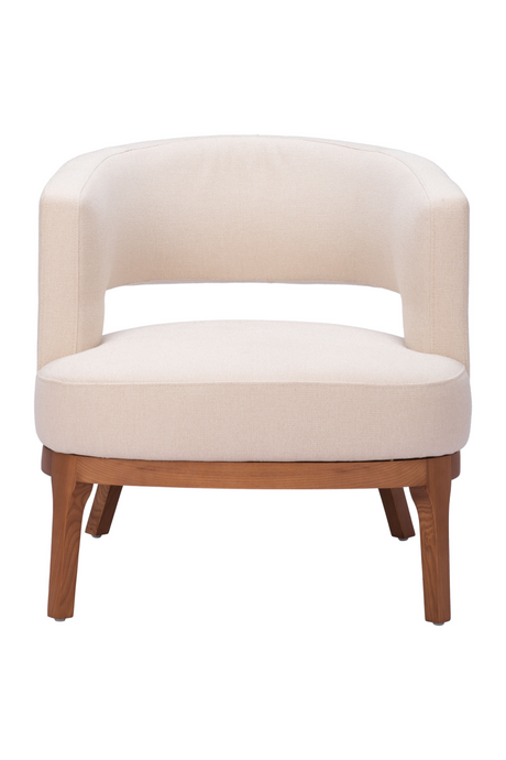 Beige Vinyl Accent Chair | OROA Modern Penryn | Oroa.com