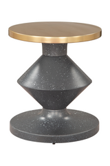 Black Geometrical Base Side Table | OROA Modern Litar | Oroa.com