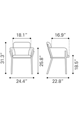 Vinyl Upholstered Dining Chairs (2) | OROA Modern Bremor | Oroa.com
