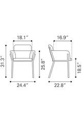 Vinyl Upholstered Dining Chairs (2) | OROA Modern Bremor | Oroa.com