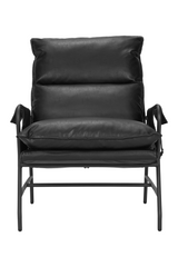 Black Leather Lounge Chair | OROA Modern Halaus | Oroa.com