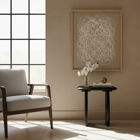 Black Acacia Wood Accent Table | OROA Modern Arasan