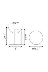 Black Solid Mango Side Table | OROA Modern Tume | Oroa.com