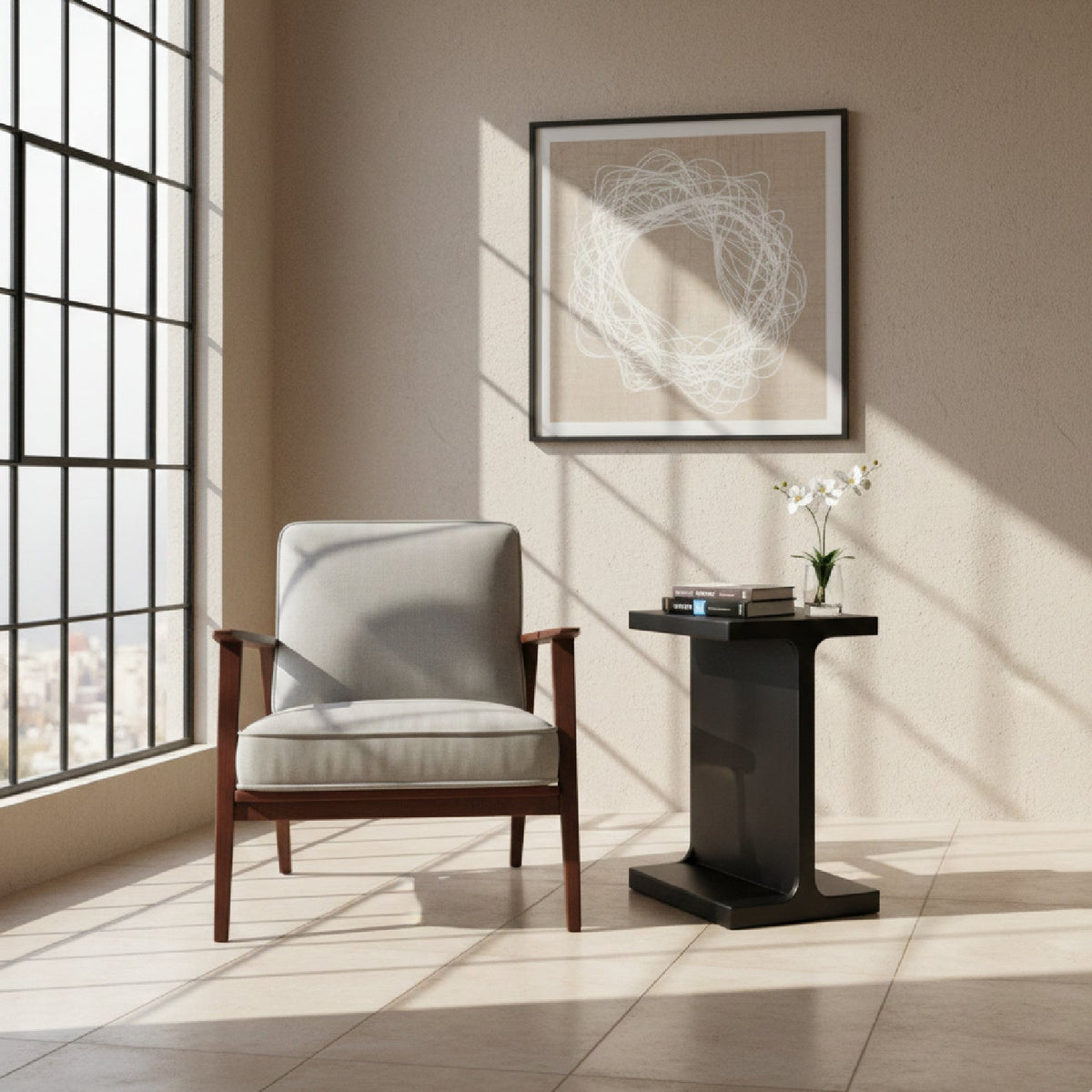 Solid Mango Wood Side Table | OROA Modern Bama