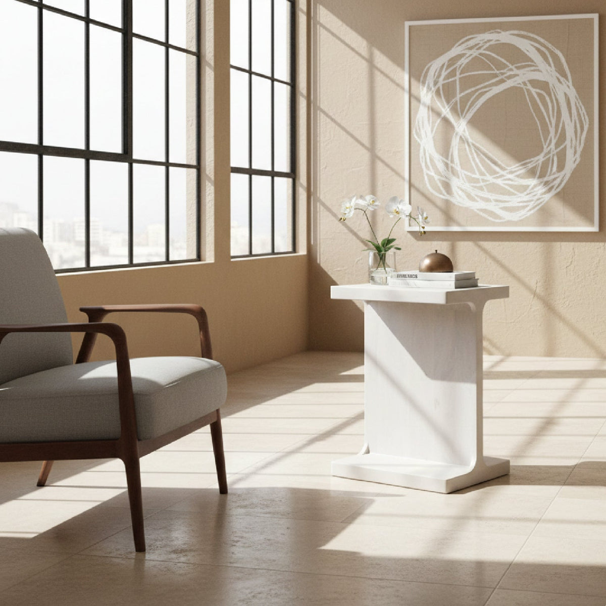Solid Mango Wood Side Table | OROA Modern Bama