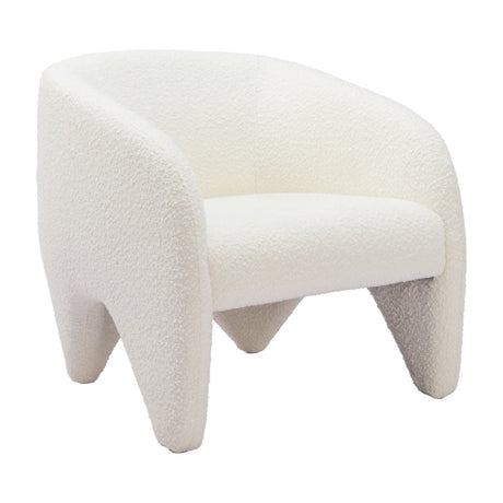 White Shearling Accent Chair | OROA Modern Lopta | Oroa.com