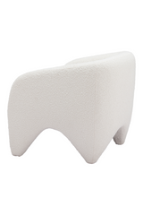 White Shearling Accent Chair | OROA Modern Lopta | Oroa.com