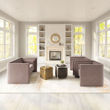 Taupe Velvet Loveseat | OROA Modern Trippel