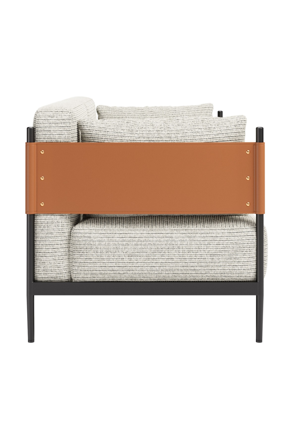 Gray Textured Fabric Loveseat | OROA Modern Stirbe |  Oroa.com