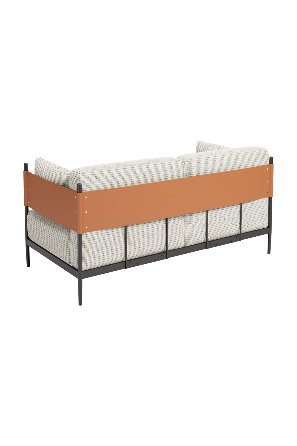 Gray Textured Fabric Loveseat | OROA Modern Stirbe |  Oroa.com