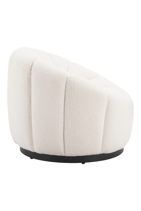 Cream Shearling Accent Chair | OROA Modern Bhutan | Oroa.com
