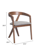 Gray Linen Seat Dining Chair | OROA Modern Cairo | Oroa.com
